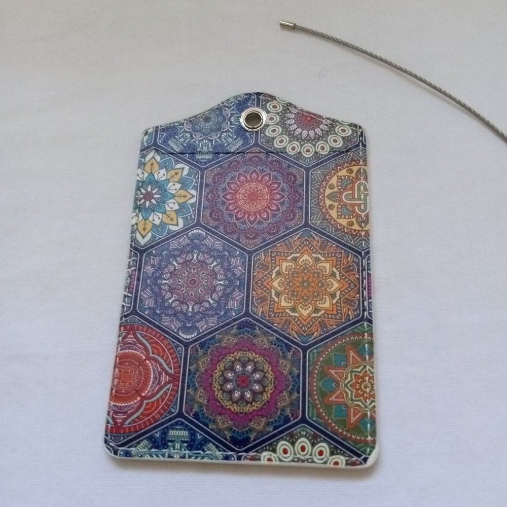 Boho MultiColor Luggage Label - Picture 2 of 2
